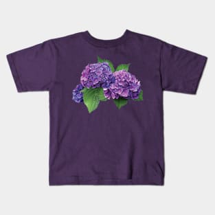 Hydrangeas - Purple Hydrangea Kids T-Shirt